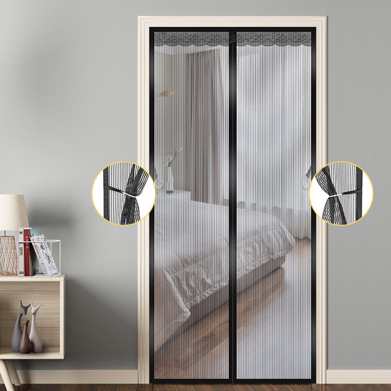 Cross-border New Magnetic Soft Screen Door Encryption Anti-mosquito Silent Door Curtain Home Bedroom Fly-proof Glass Fiber Mesh Door