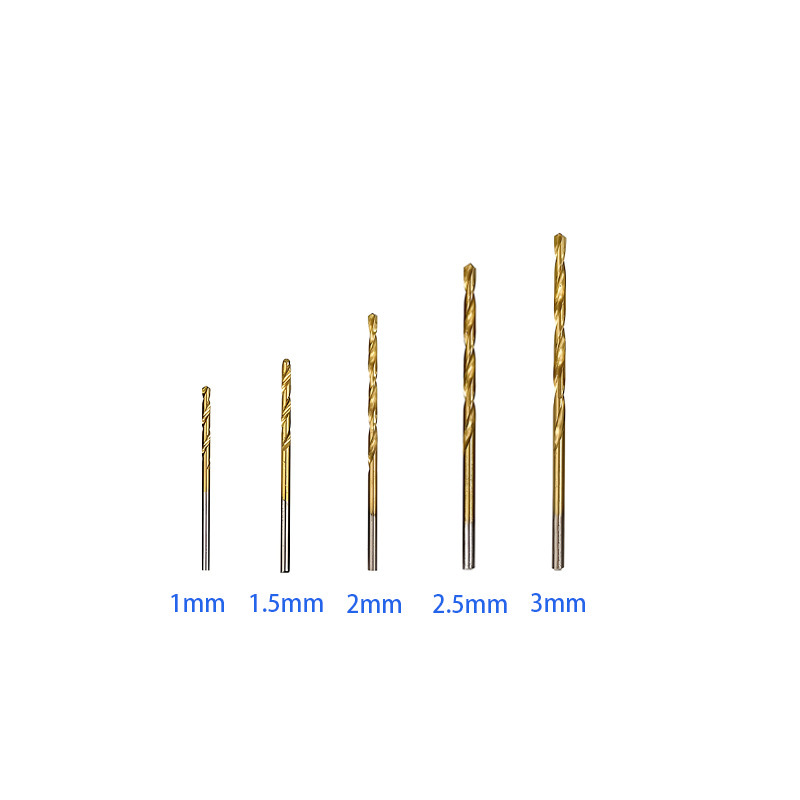 50pcチタンメッキ麻花ドリルセット1-3mm小型ドリルドリルドリルセットDIY木工目穴ドリル|undefined