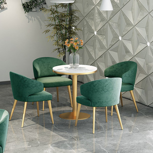 Nordic Cafe Cafe Milk Tea Shop Столы и кресло -портретные продажи прием офис, чтобы договориться о роскошных домашних ресторанах стулья