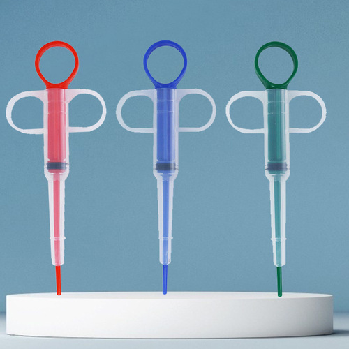 Cross-border new dual-head interchangeable pet medication syringe for dogs and cats, pet deworming medication syringe