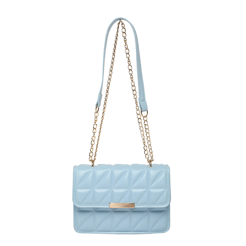 Bolso de diseño de moda francesa para mujer 2025 nuevo bolso diagonal de un solo hombro pequeño bolso cuadrado de cadena de rombo de textura de fragancia pequeña