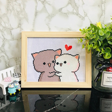 ll十字绣纯手工成品已绣好的出售带相框情侣摆台结婚婚礼送新人礼
