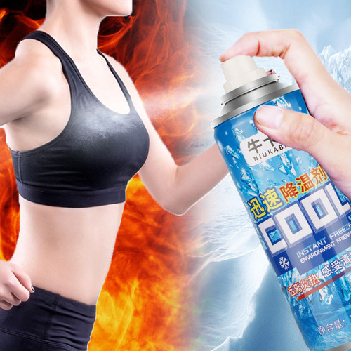 Automotive Rapid Cooling Agent, Car Interior Quick Cooling Spray, Summer Handheld Refrigerant Dry Ice Spray, Eco-Friendly Model