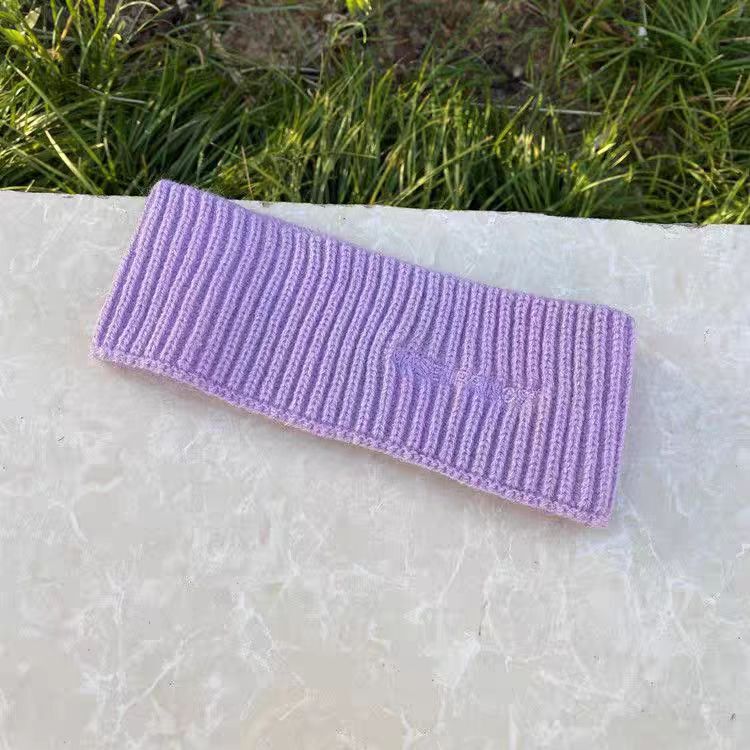 韓国ins個性的なアルファベット刺繍毛糸ヘアバンド|undefined