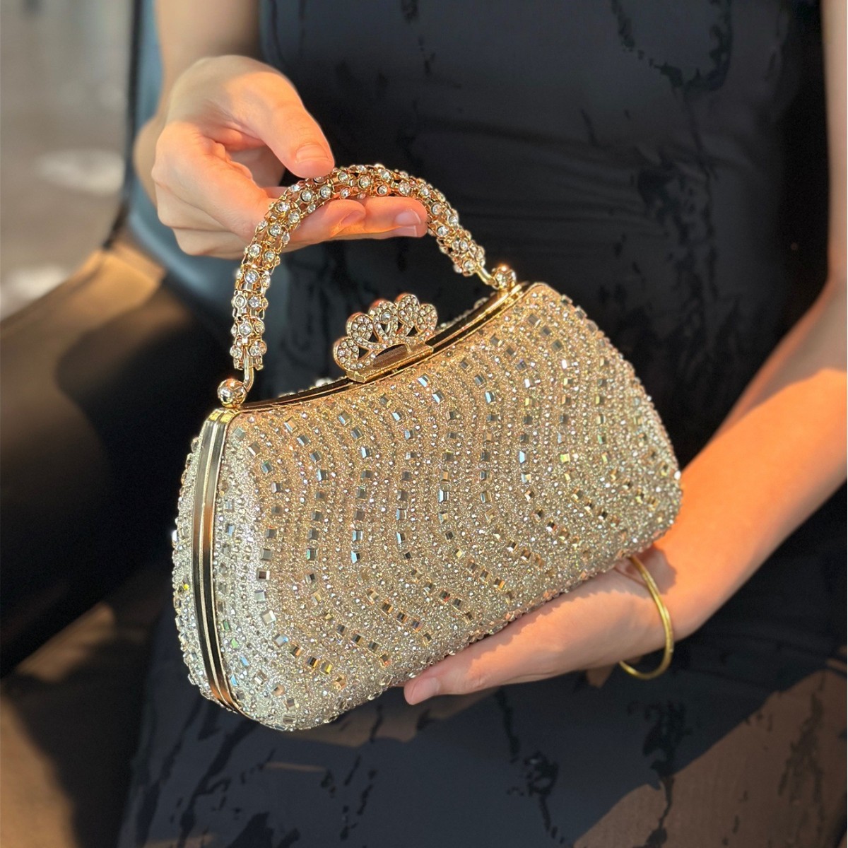 Luxe avondtas met strass elegante glanzende handtas voor dames_voghion.com