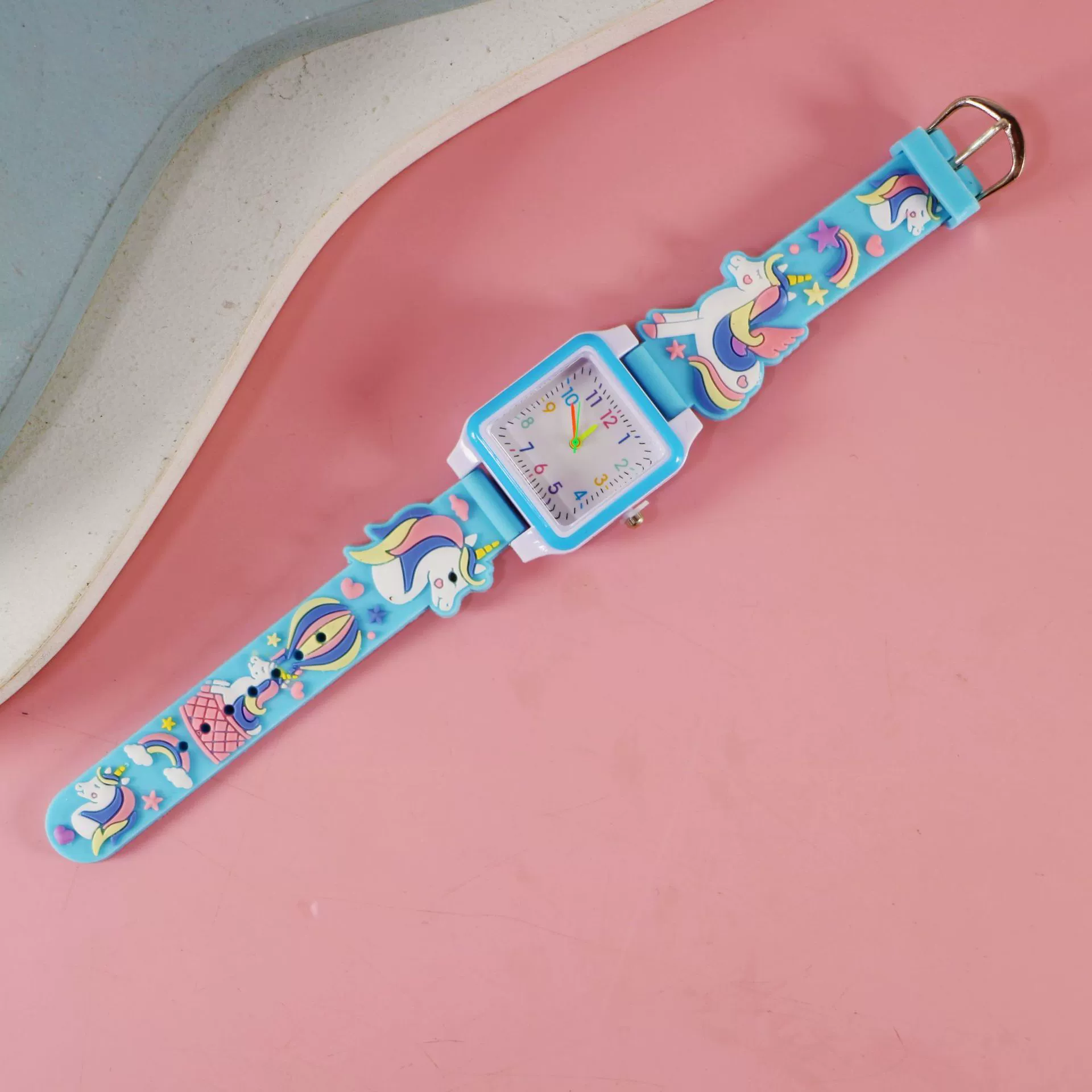 Silicone children's watch with gears, children's quartz watches