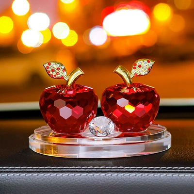 generation of hair, Car ornaments - crystal-apple-red