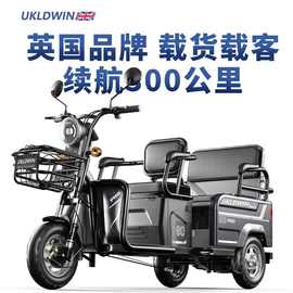 2025新款电动三轮车成年老人代步电瓶车接送孩子拉货载客双排货车