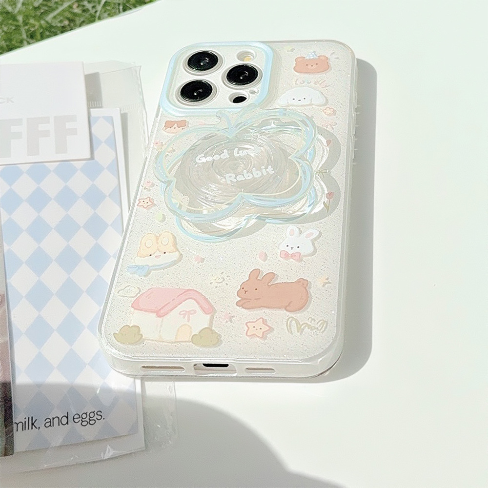 Cover telefono farfalla glitterata con supporto per iphone pro max_voghion.com