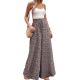 2025 cross-border Europe and America Amazon spring and summer new fashion small floral digital printing lace-up high waist wide leg pants