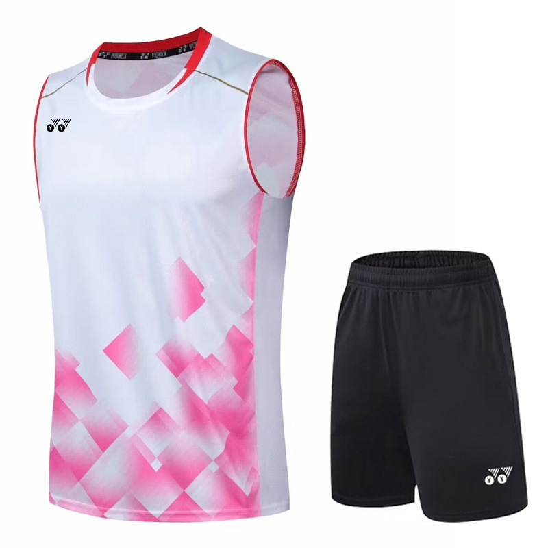 Summer Quick-Drying Badminton Uniform Vest Yy Jersey Men's and Women's Sleeveless Suit Printing Game Tennis Volleyball Customization