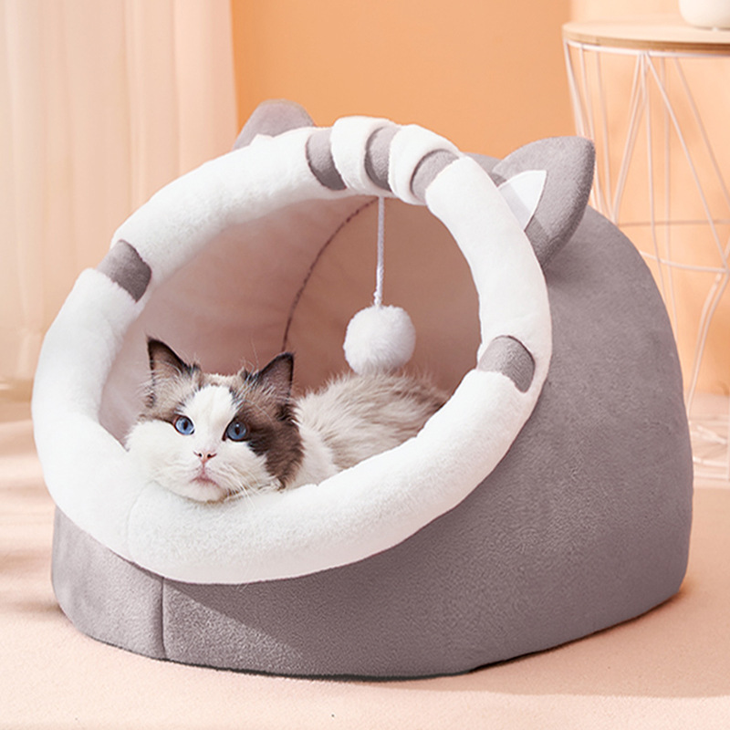 オールシーズン対応の猫小屋、冬用暖かい犬小屋、密閉型猫ハウス、スリーピングマット、小型犬ペットベッド、猫用品|undefined
