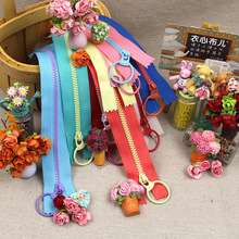 3号闭尾撞色圆头树脂彩色拉链服装箱包包辅料15/20/25/30/35/40cm