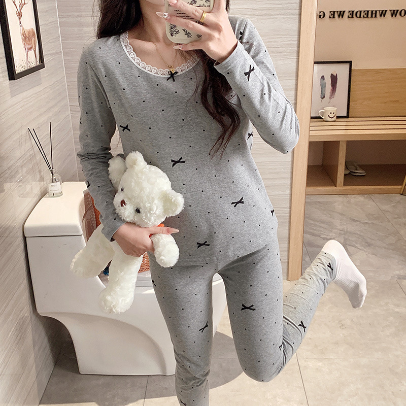 Autumn Clothes and Long Pants Women's Pure Cotton Suit Girls' Cotton Sweaters Junior High School and High School Students Thermal Intimates Older Children and Teenagers Winter Autumn Clothes and Long Pants Women's Pure Cotton Suit Girls' Cotton Sweaters Junior High School and High School Students Thermal Intimates Older Children and Teenagers Winter
