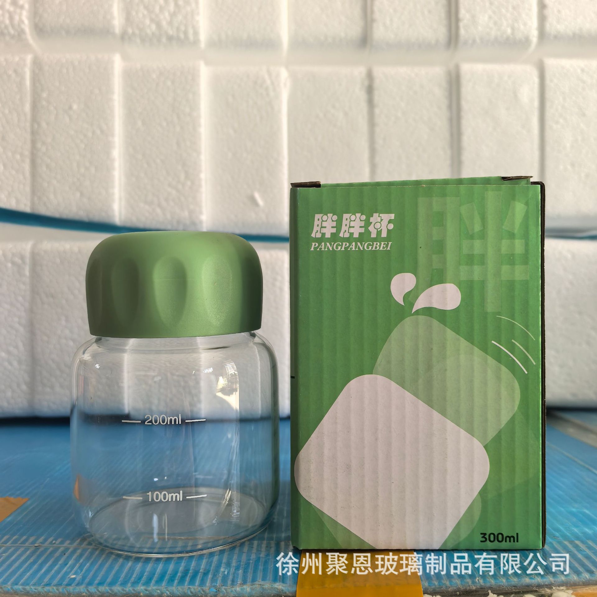 Tazas de alta calidad de lujo ligero para las niñas lindas mini alto valor portátil vasos de vidrio gordos con escala