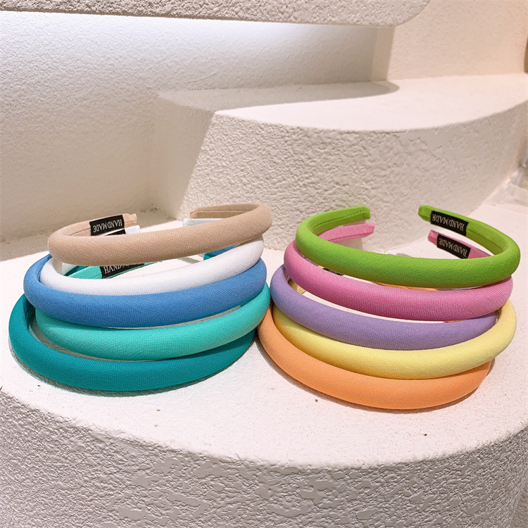 兒童糖果色發箍網紅少女甜美發卡高顱頂洗臉細頭箍韓版髮飾頭扣