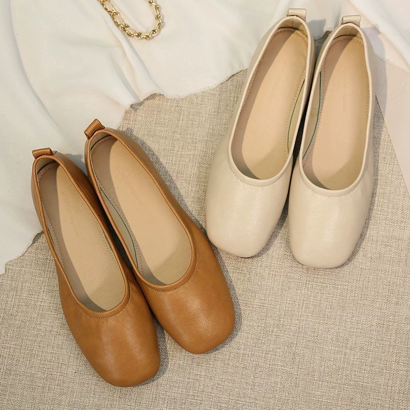 Простые ботинки из бобов с мягким дном для женщин