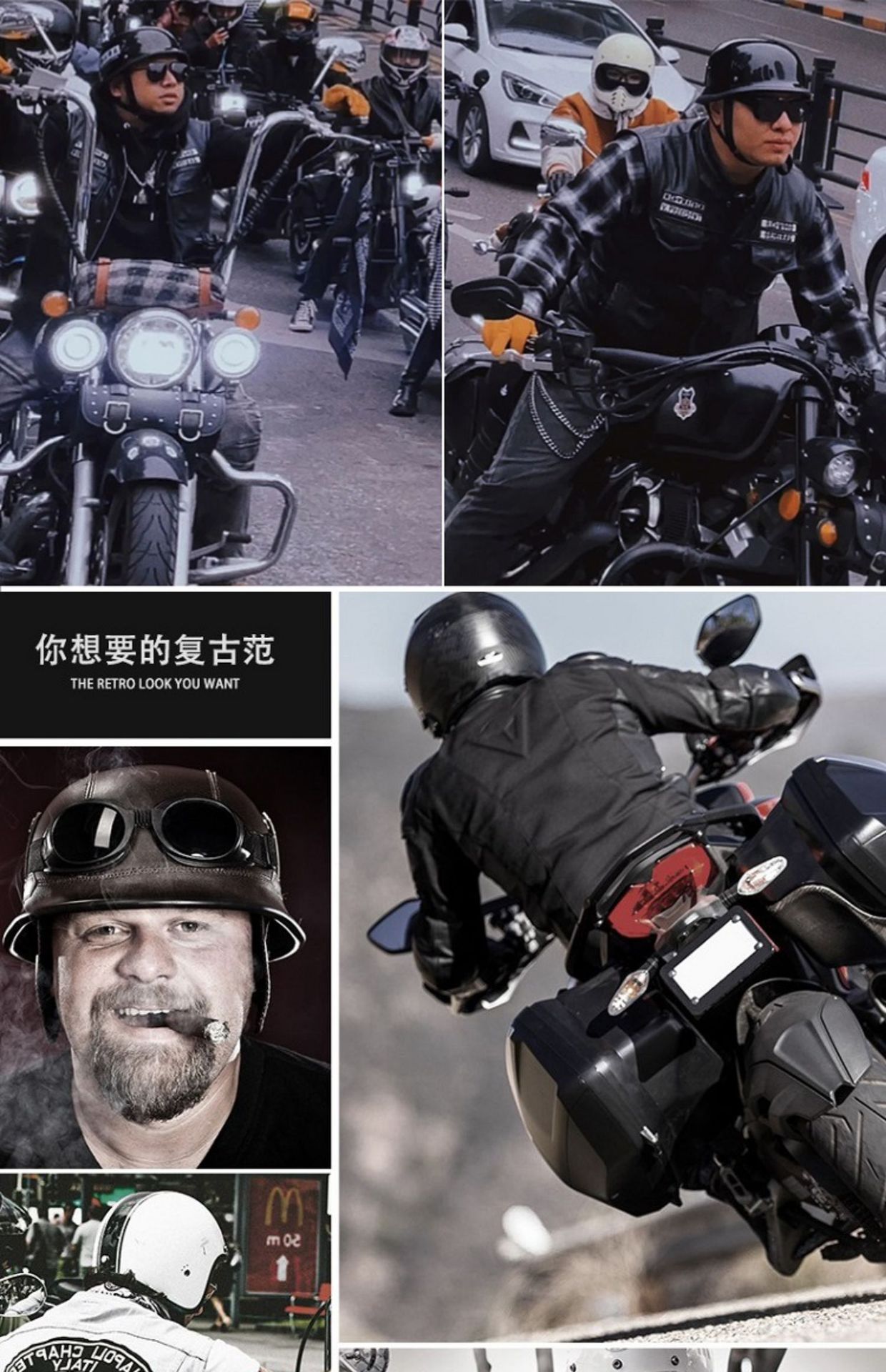 New National Standard 3C Retro Soldier Helmet Motorcycle Helmet Half Helmet Summer German Harley Cruise Scoop Helmet Large Head Circumference