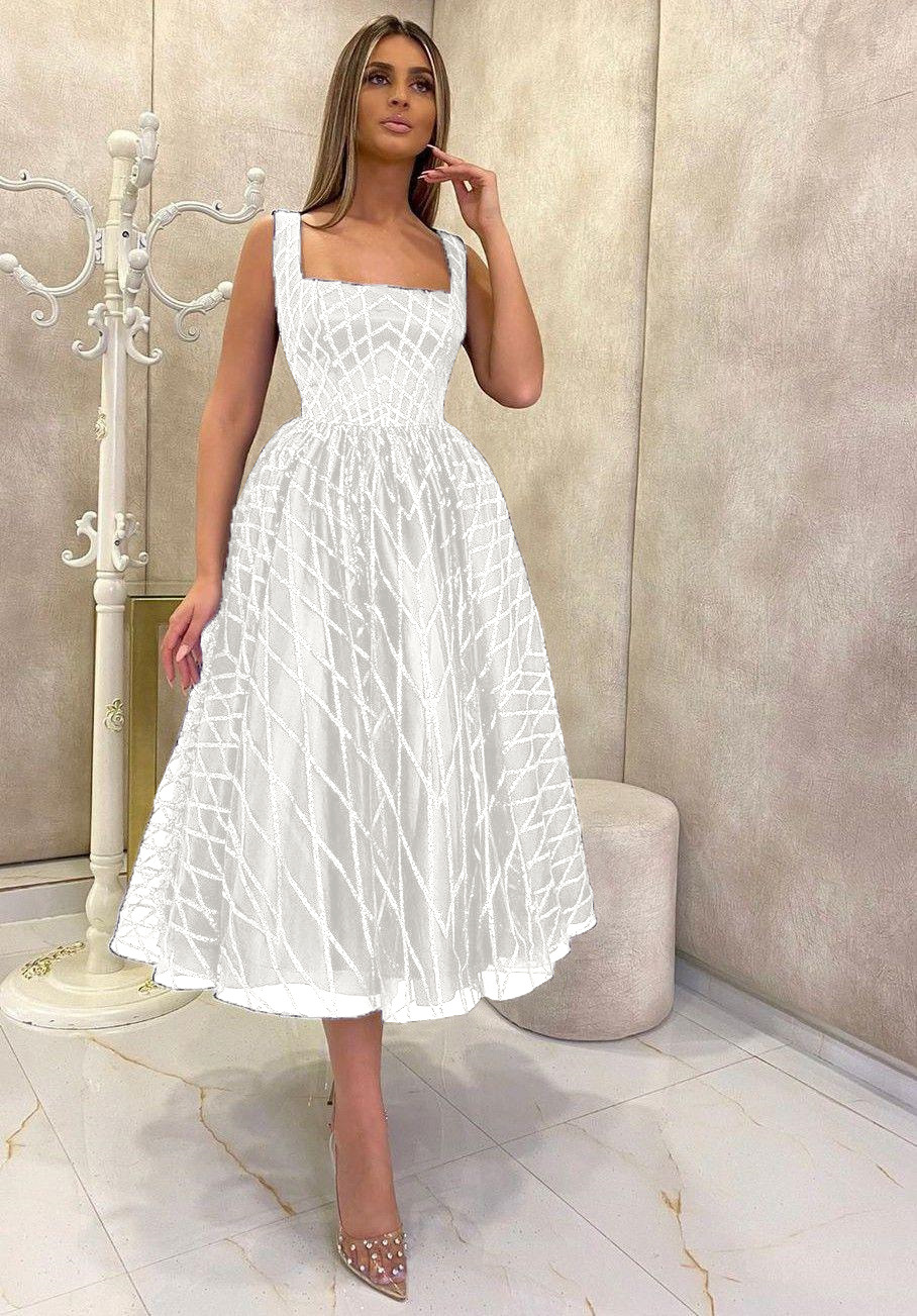 2023 mujeres de comercio exterior europeo y americano nuevo vestido de novia con lentejuelas Amazon AliExpress sexy vestido transfronterizo exclusivo image 5