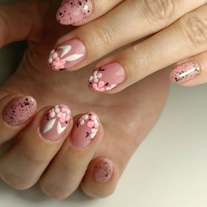 New French-Style Short Round Cute Bunny Nail Art Pieces with Flowers for Easter, Pure and Desirable Cross-Border Nail Pieces, Spring Floral Design New French-Style Short Round Cute Bunny Nail Art Pieces with Flowers for Easter, Pure and Desirable Cross-Border Nail Pieces, Spring Floral Design