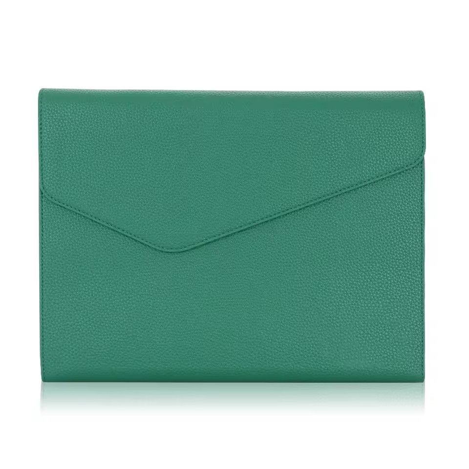 Custom-made, cross-border PU leather laptop bags of various sizes, with magnetic closure. Can accommodate 13, 14, and 15-inch laptops, and includes an inner lining