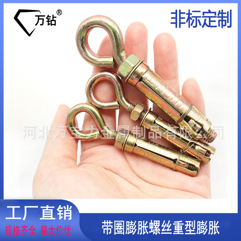 带圈膨胀螺丝 批发重型膨胀实心墙混凝土膨胀圈环国标膨胀螺栓圈