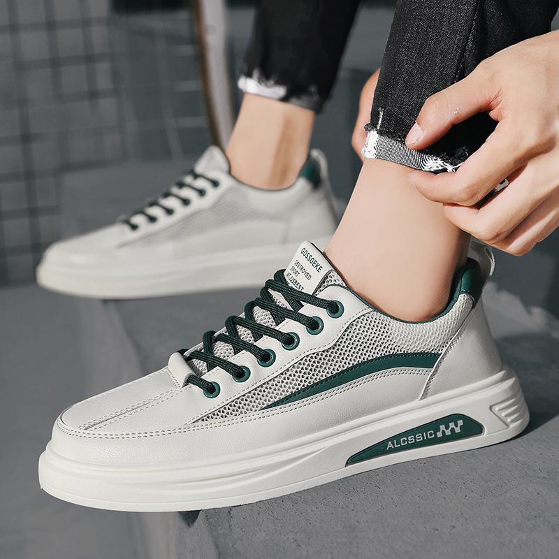 Verano nuevo estilo zapatos de malla casuales estudiantes pequeños zapatos blancos todos los partidos tendencia deportes zapatos de hombre estilo Hong Kong zapatos retro