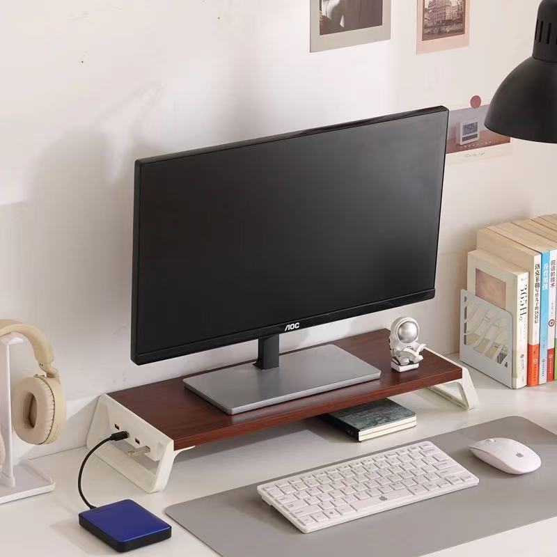 工場直送 USB インターフェース コンピュータ デスク モニター高架スタンド Type-C 収納ラック高架スタンド|undefined