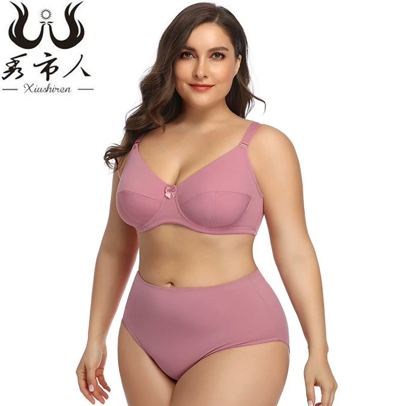 Glossy bra, set, ultra thin sexy comfortable breathable underwear, plus size, European style, wholesale