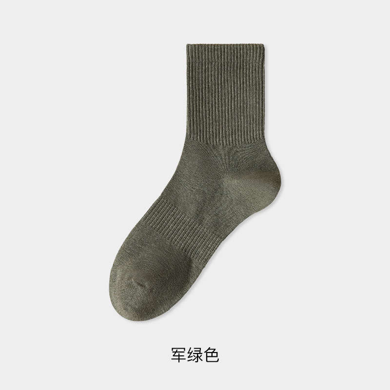 新疆棉袜子秋冬季男款纯棉防臭中筒袜秋款抗菌透气吸汗长筒袜男士|undefined