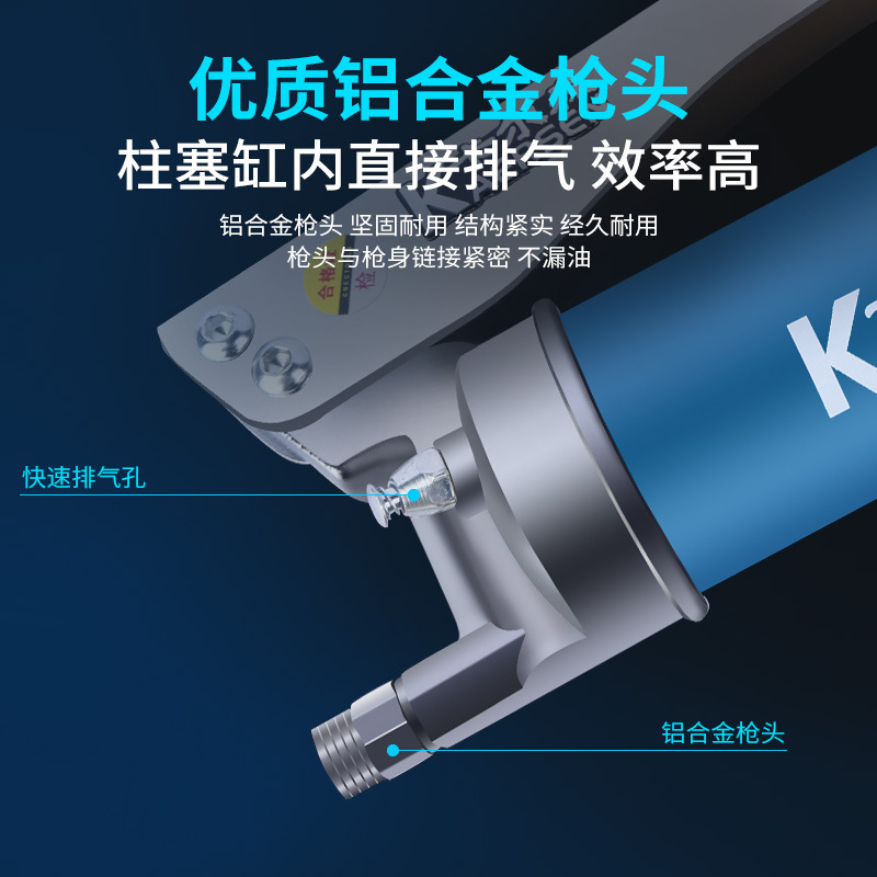 Pistola de engrase manual Carlson 699 con palanca única para excavadoras y automóviles, resistente y duradera.