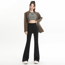 高腰喇叭裤女秋冬慵懒运动裤女秋lulu加绒休闲裤女冬瑜伽裤女秋