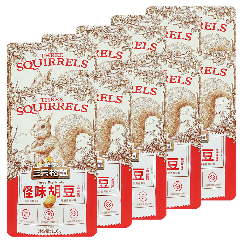 三只松鼠怪味胡豆110g/袋休闲零食豆子即食坚果炒货干果包邮