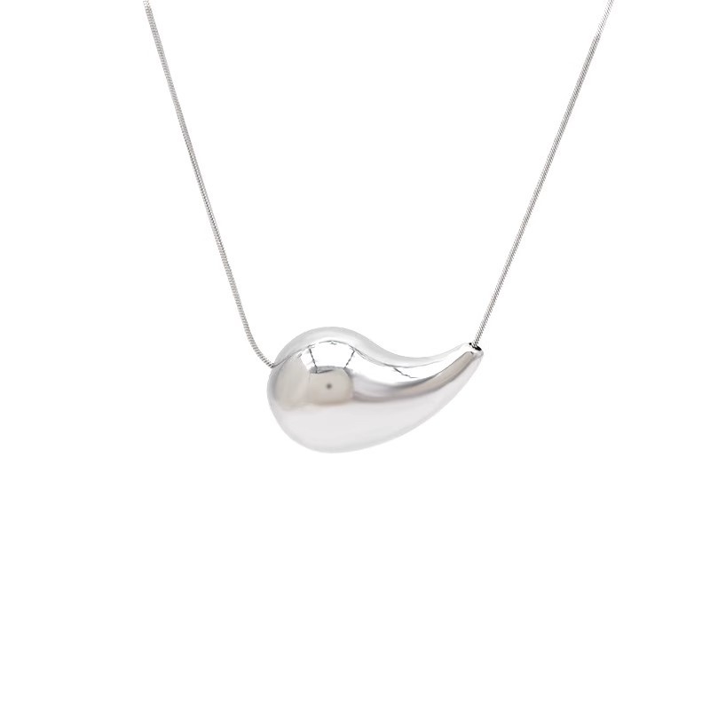 Stylish Water Drop Pendant Necklace For Women, Light Luxury, Unique, Versatile, Elegant, High-End, Real Gold Plated_voghion.com