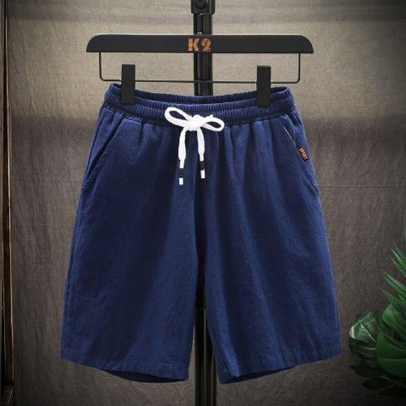 Pantalones cortos, tendencia de verano para hombres, pantalones de cinco puntos para hombres, pantalones delgados, pantalones de playa de gran tamaño sueltos y transpirables casuales
