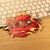 Chinese sticker, electric retroreflective motorcycle, decorations, lion, for luck