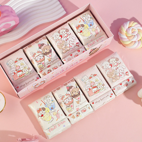 Mini Mirror Stress Relief Notebook, Mokko Series Cute Cartoon Girl Heart Creative Stress Relief and Venting Notebook with Mirror