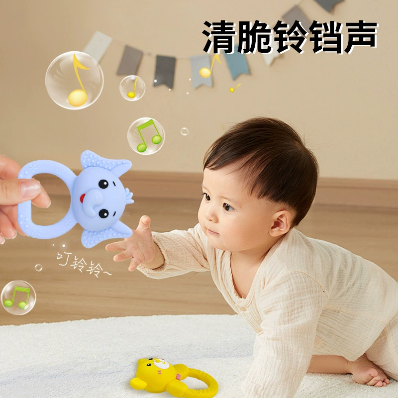 Children's silicone beanbag, appeases handheld teether for correct bite, toy, 0-2 years