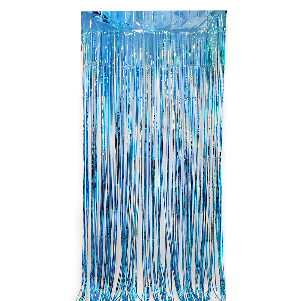 Transfronterizo 1 * 2m cortina de seda de lluvia festivales de cumpleaños diseño de fondo suministros de fiesta para dibujar cortina de seda de lluvia brillante personalizada