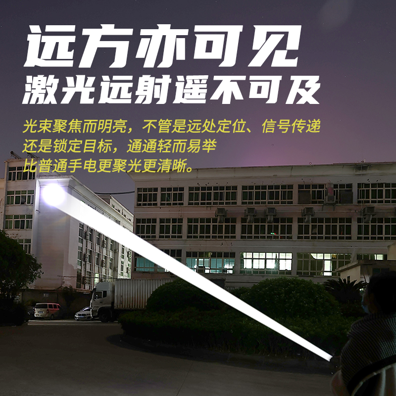 Lintera láser transfronteriza ultra brillante de emisión de larga distancia carga de linterna de luz intensa para usuarios domésticos con larga duración portátil de gran capacidad