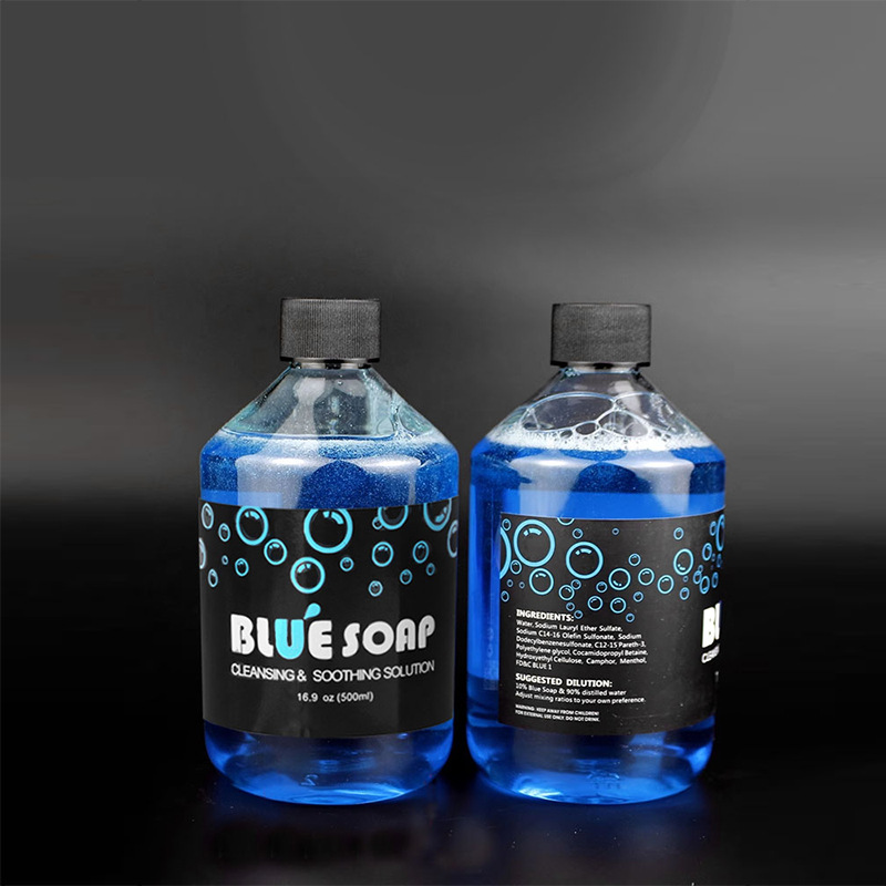 Equipo grande exclusivo transfronterizo del tatuaje de las algas azules desinfectantes de la botella 500ML del tatuaje de la solución de la limpieza del tatuaje de Tuffking