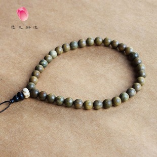 Original Handmade Simple Wrist Rope, Toy Handle, Lanyard, Green Sandalwood Handle Rope, Anti-Loss Rope, Wooden Slingshot Rope