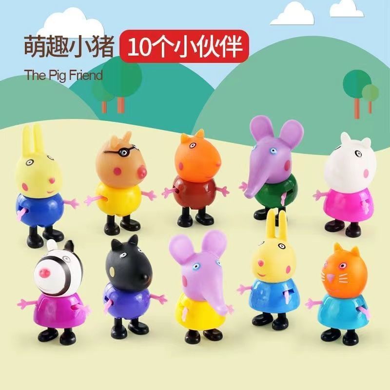子供用ブタの家族 4 人 25 キャラクターフルセットままごとおもちゃセット人形|undefined