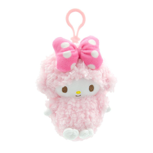 Peachum, a plush toy from Sanrio, featuring a Kluromi doll, a hanging accessory, a plush toy purse, a decorative item, and a claw machine toy, suitable for women.
