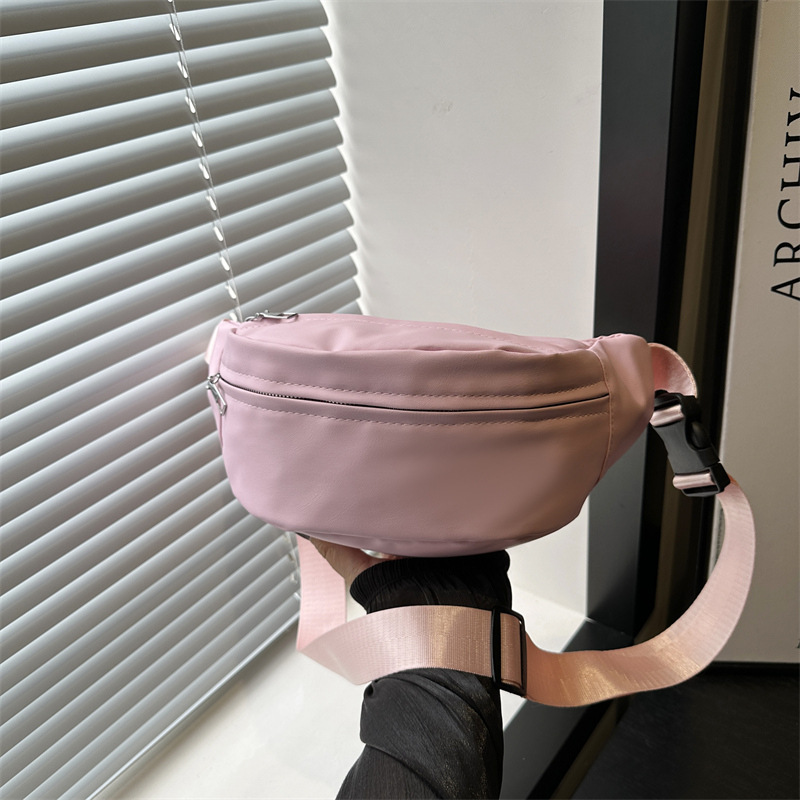 Bolsa de pecho de invierno nuevo estilo estilo coreano moda deportiva estilo occidental cremallera cintura de mujer correa de hombro ancha multicompartimento ins bandolera