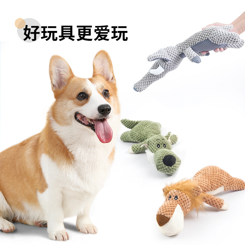 Juguete de Peluche con Sonido para Perros de Poliéster, Resistente a Mordeduras, Interactivo