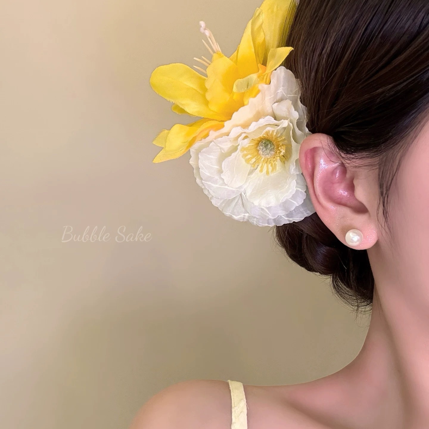 16# yellow lily hairpin