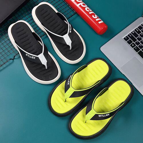 Summer men's flip-flops, outdoor wear, home slippers, trendy men's thick-soled outdoor beach shoes, manufacturer wholesale