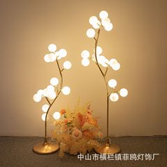 Wrought iron electroplated wedding signage 1.5-meter cotton tree stage decoration bubble light wedding signage decoration lamp