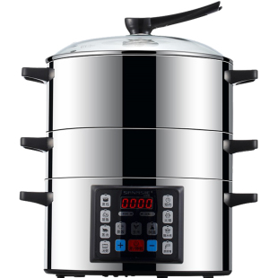 ✅ Sam's 32cm Household Multifunctional Electric Steamer Steamer 304 Stainless Steel Large Capacity Automatic Smart